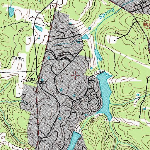 Topographic Map of Birkdale Golf and Country Club, VA