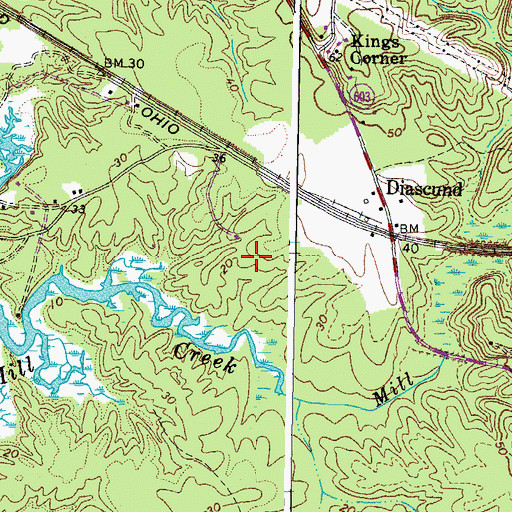 Topographic Map of Colonial Golf Club, VA