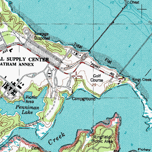 Topographic Map of Deer Cove Golf Course, VA