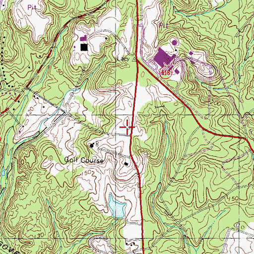 Topographic Map of Fort Belvoir Golf Club, VA