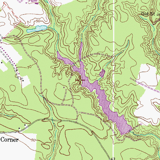 Topographic Map of Golden Eagle Golf Club, VA