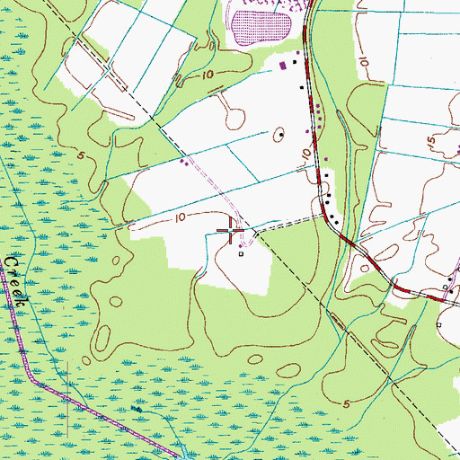 Topographic Map of Heron Ridge Golf Club, VA