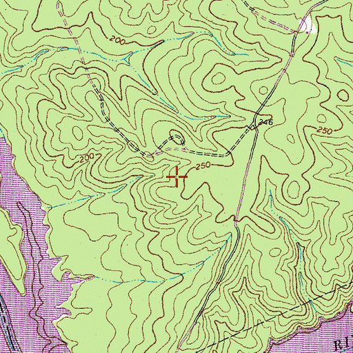 Topographic Map of Lake Chesdin Golf Club, VA
