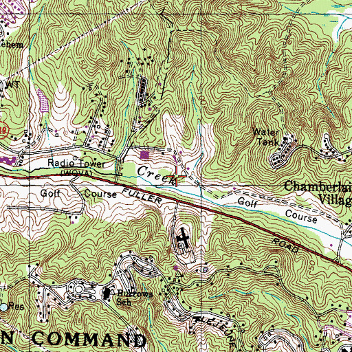 Topographic Map of Medal of Honor Golf Course, VA