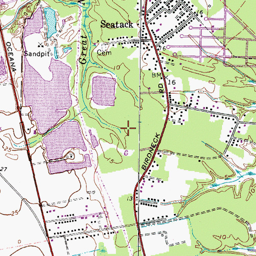 Topographic Map of Owls Creek Golf Course, VA