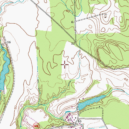 Topographic Map of Queenfield Golf Club, VA