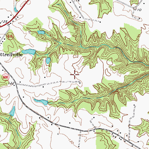 Topographic Map of Quinton Oaks Golf Course, VA