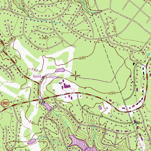 Topographic Map of Salisbury Country Club, VA