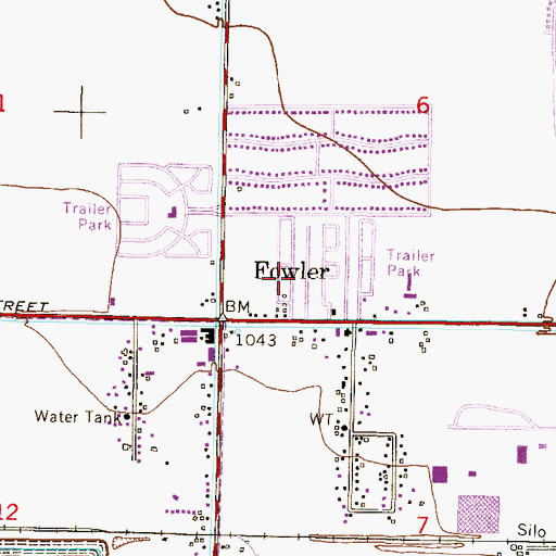 Topographic Map of Western Acres Mobile Home Park, AZ
