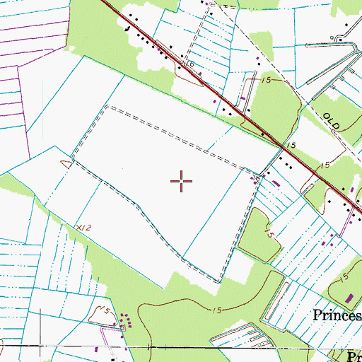 Topographic Map of Virginia Beach National Golf Club, VA