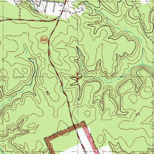 Topographic Map of Williamsburg National Golf Club, VA