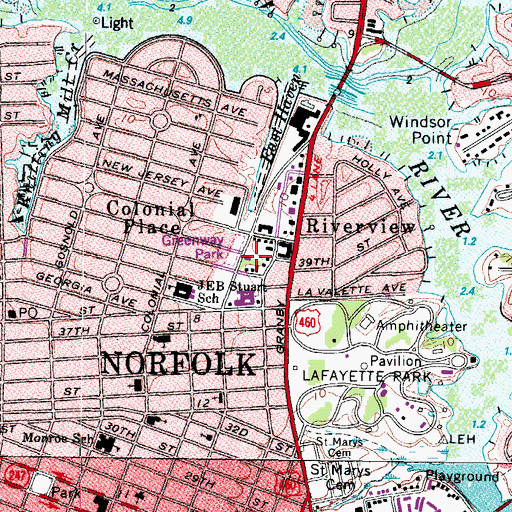 Topographic Map of Christadelphian Chapel, VA