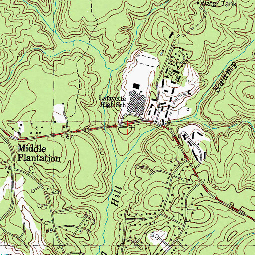Topographic Map of Christian Life Center, VA