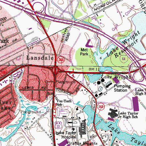 Topographic Map of Church of Divine Deliverance, VA