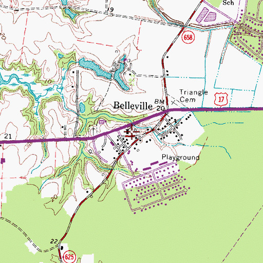 Topographic Map of Church of God and Saints of Christ, VA
