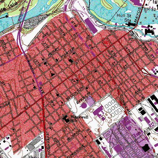 Topographic Map of Church of God of Prophecy, VA