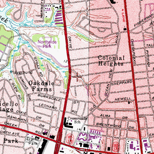 Topographic Map of Church of Jesus Christ House of Prayer, VA