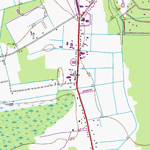 Topographic Map of Church of Saint Stephen the Martyr, VA