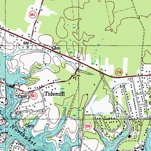 Topographic Map of Church of the Living Word, VA