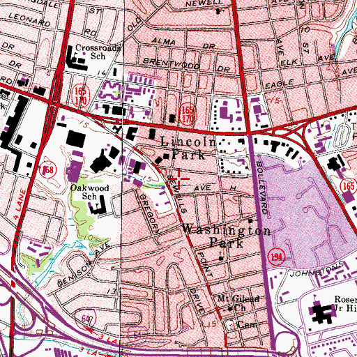 Topographic Map of Church Without Walls, VA