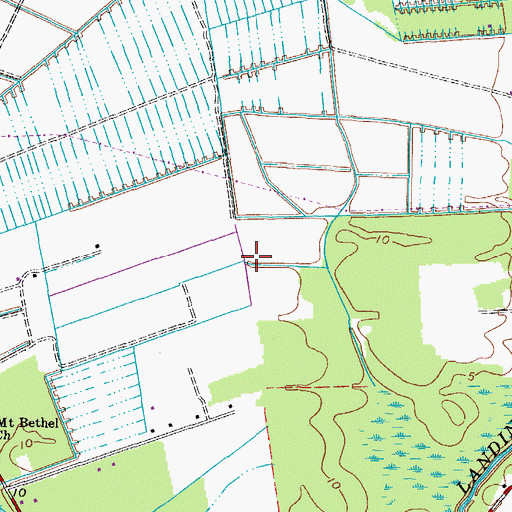 Topographic Map of Coastal Community Church, VA