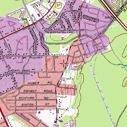 Topographic Map of Community Bible Church, VA