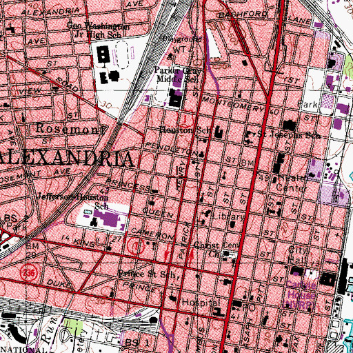 Topographic Map of Community Presbyterian Church, VA