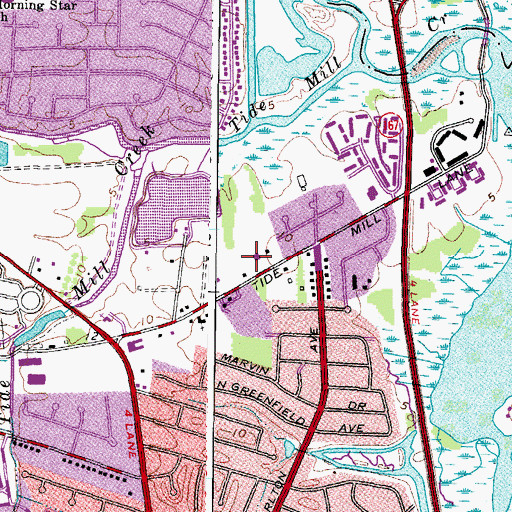 Topographic Map of Cornerstone Assembly of God Church, VA