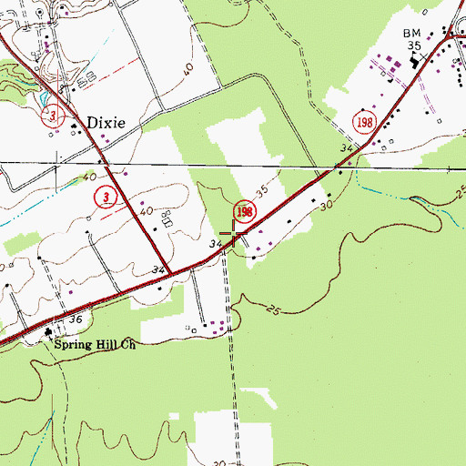 Topographic Map of Cornerstone Fellowship Church, VA