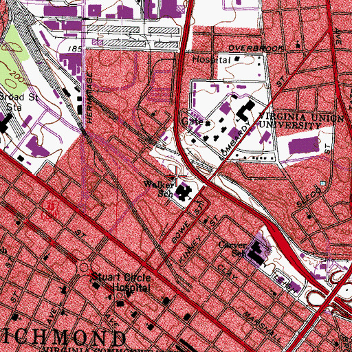 Topographic Map of Crusade For Christ Family Worship Church, VA