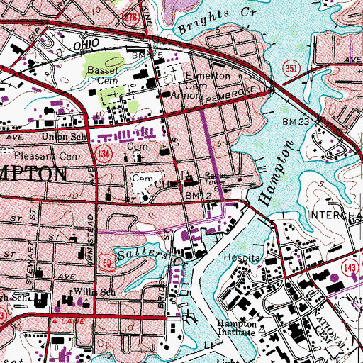 Topographic Map of Disciples of Jesus Christ Church, VA