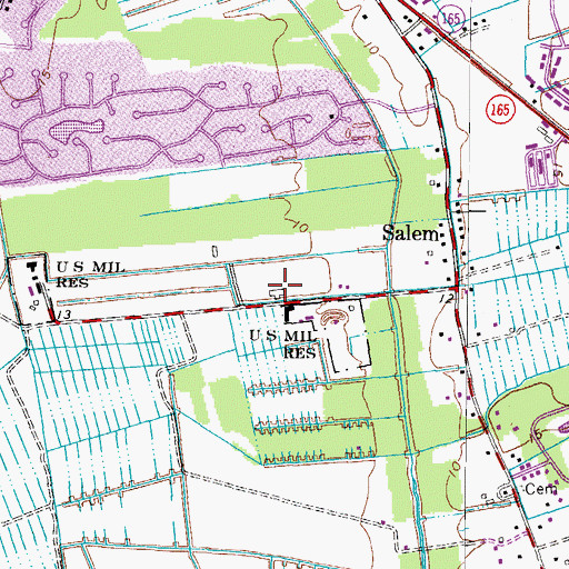 Topographic Map of Dominion Christian Center, VA