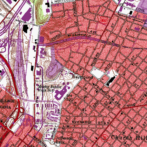 Topographic Map of Eastminster Presbyterian Church, VA