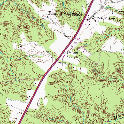 Topographic Map of Faith Baptist Church, VA