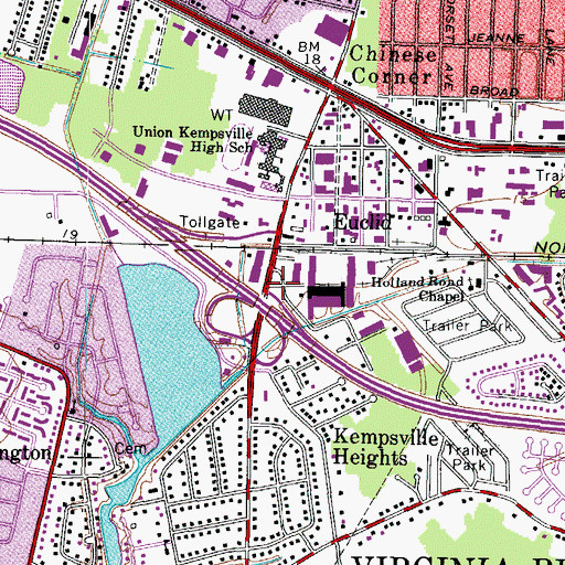 Topographic Map of Faith Temple Herald of Truth, VA