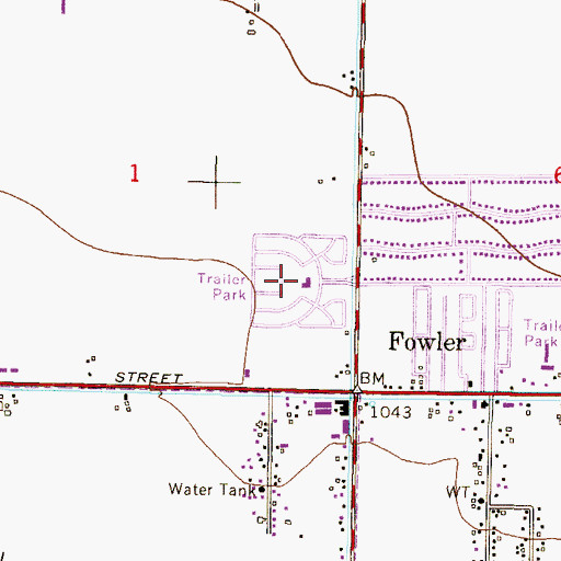 Topographic Map of Western Palms Mobile Home Community, AZ