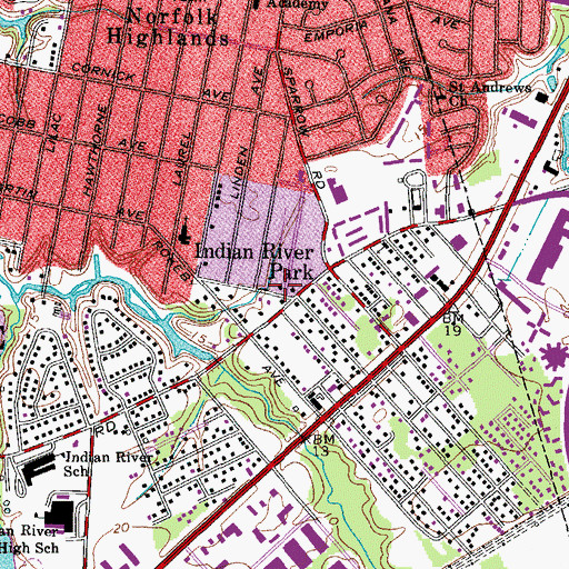 Topographic Map of Father Son Holy Spirit Church of Grace, VA