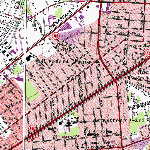 Topographic Map of Freedom Christian Center, VA