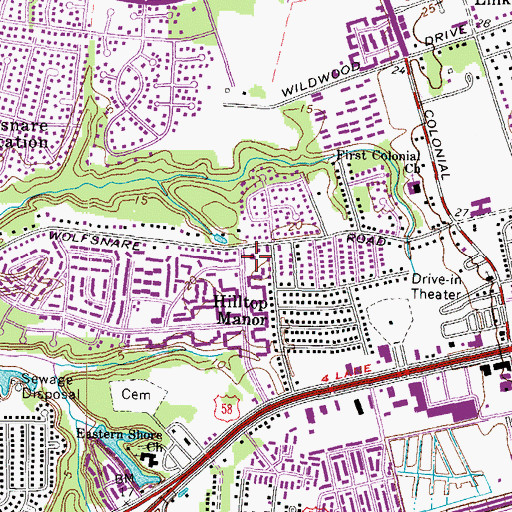 Topographic Map of Freedom Fellowship Church, VA