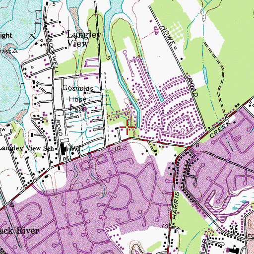 Topographic Map of Gates of Heaven Church of the Living God International, VA