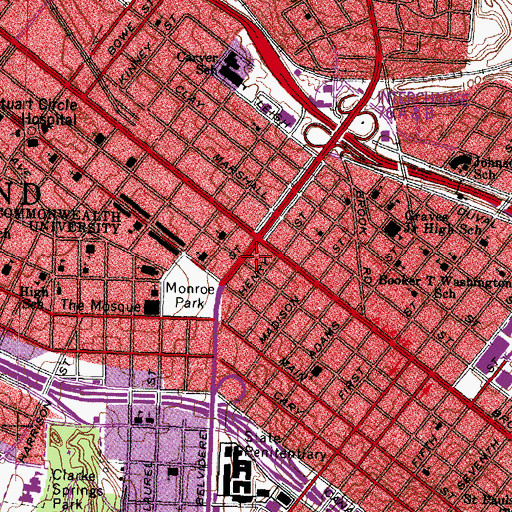 Topographic Map of Gentle Shepherd Church, VA