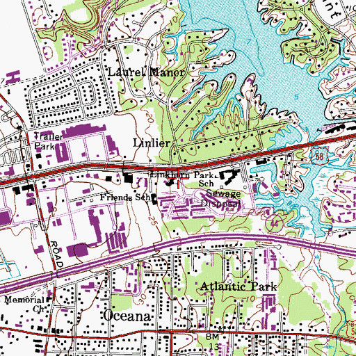 Topographic Map of Good Shepherd Lutheran Church, VA