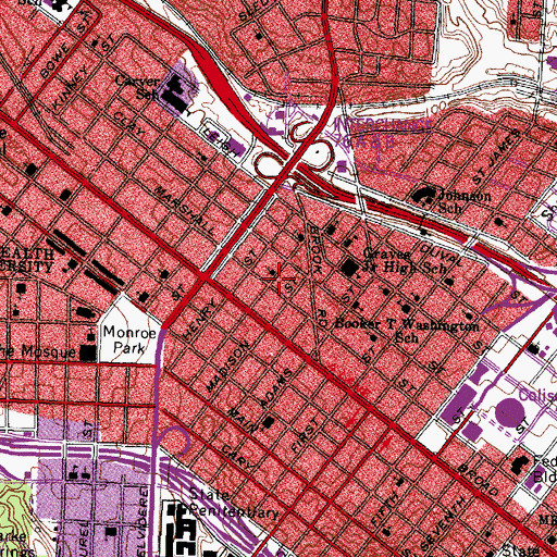 Topographic Map of Goodwill Baptist Church, VA
