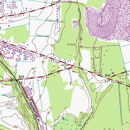 Topographic Map of Grace Community Church, VA