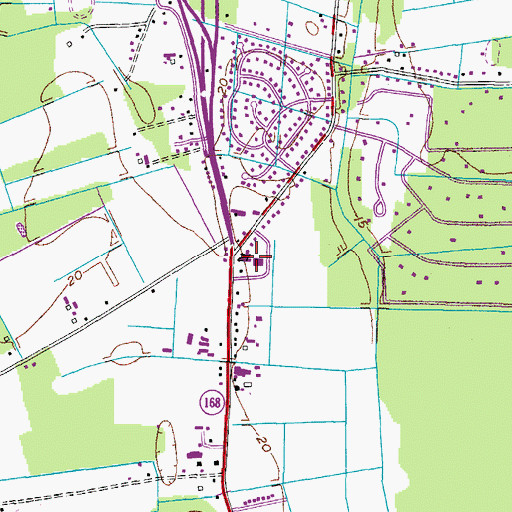 Topographic Map of Great Hope Baptist Church, VA