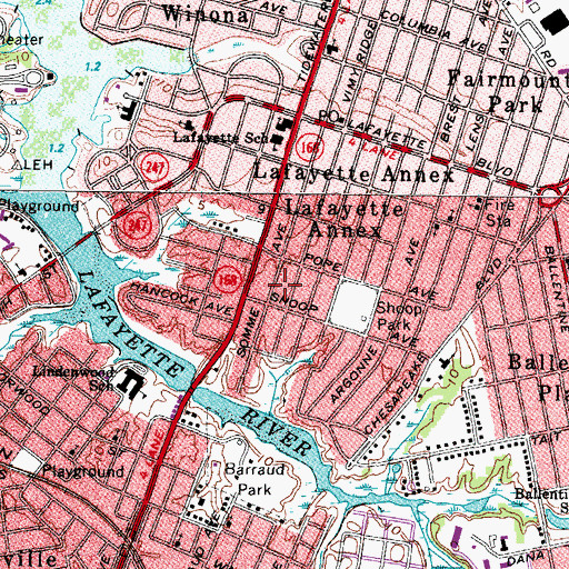 Topographic Map of Greater Emmanuel Pentecostal Church, VA