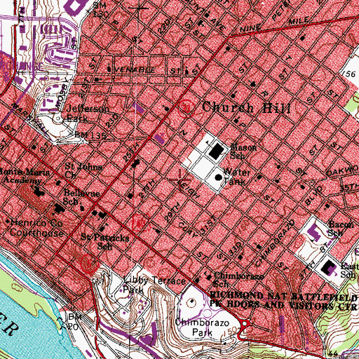 Topographic Map of Harvest Gathering Church of God in Christ, VA