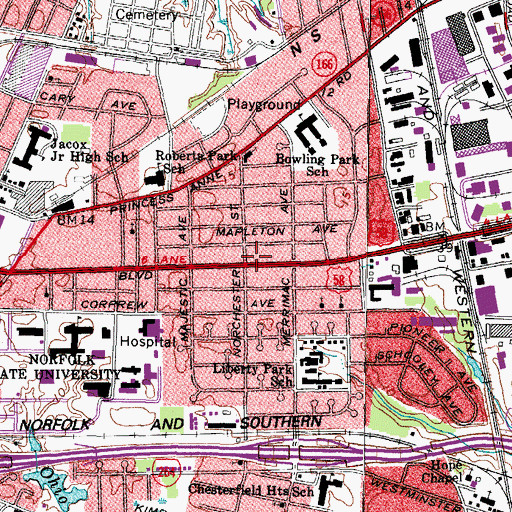 Topographic Map of Healing Temple Church, VA