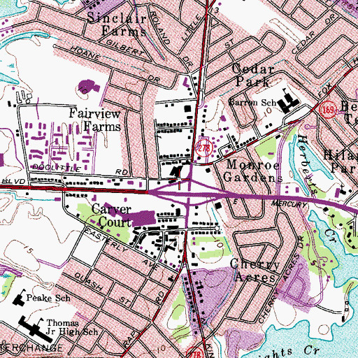 Topographic Map of Holy Tabernacle Church, VA