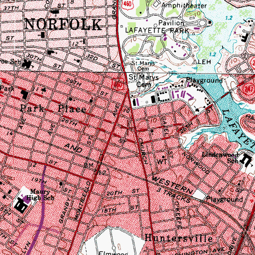 Topographic Map of Holy Temple Evangelical Congregational Church, VA